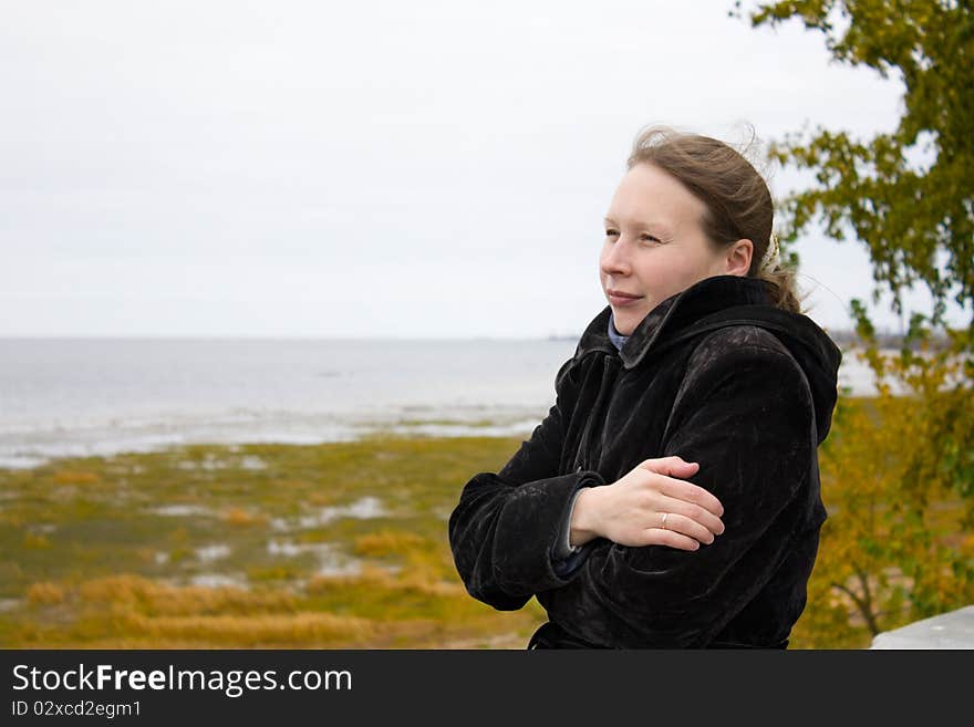 Woman and autumn