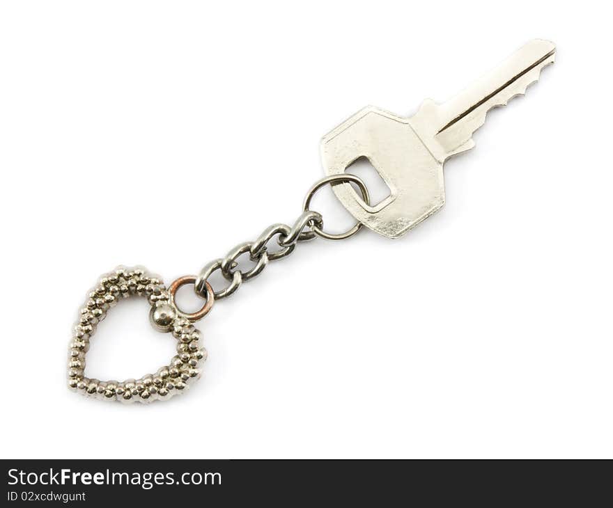 Keys to the heart on a white background. Keys to the heart on a white background.