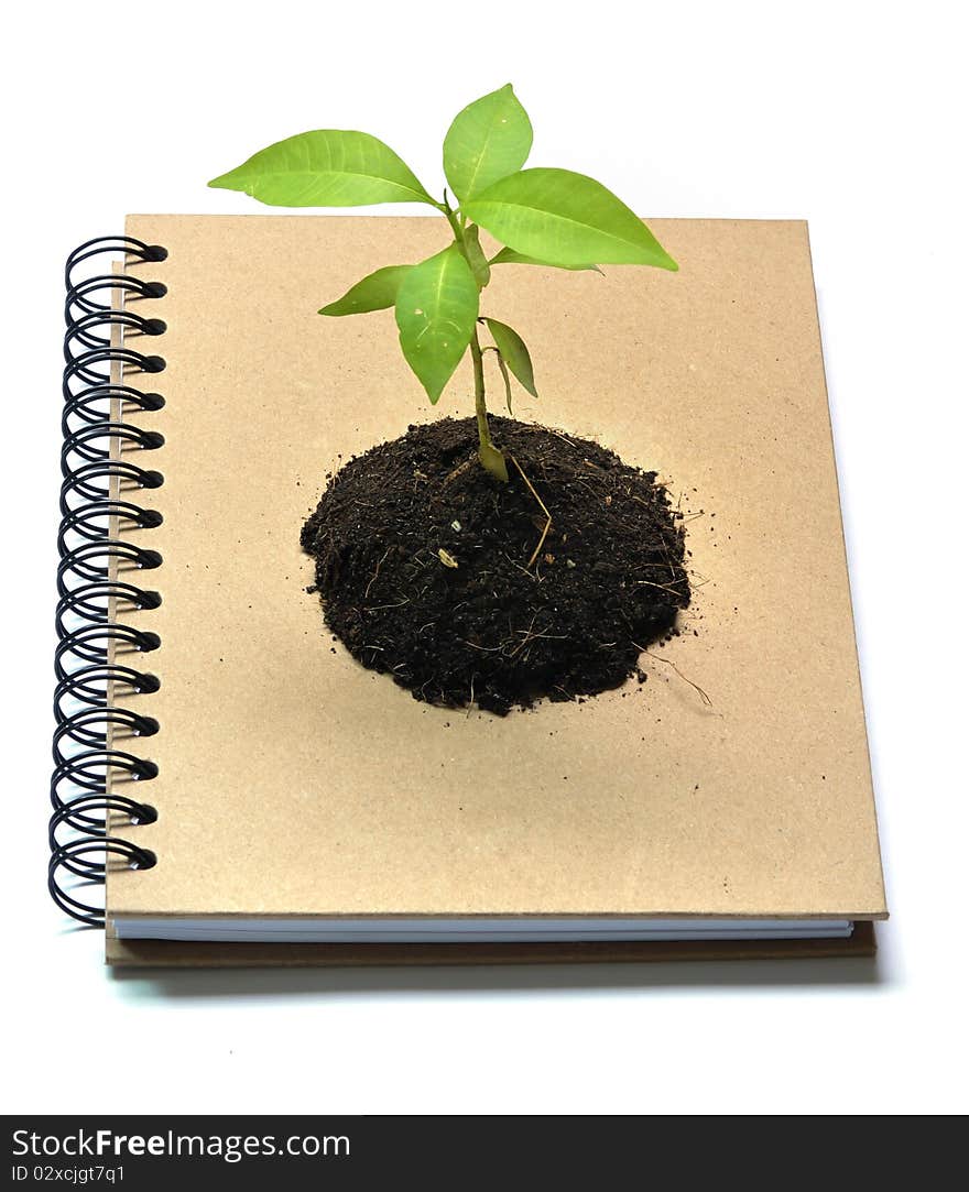 Concept picture of recycle notebook