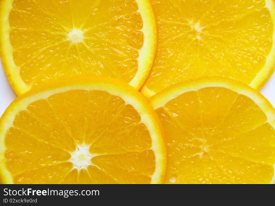 fresh orange sliced pieces of background