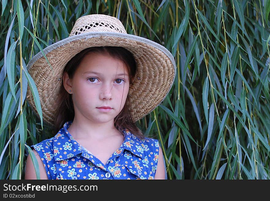 Teen girl outdoor at summer. Near Kiev,Ukraine