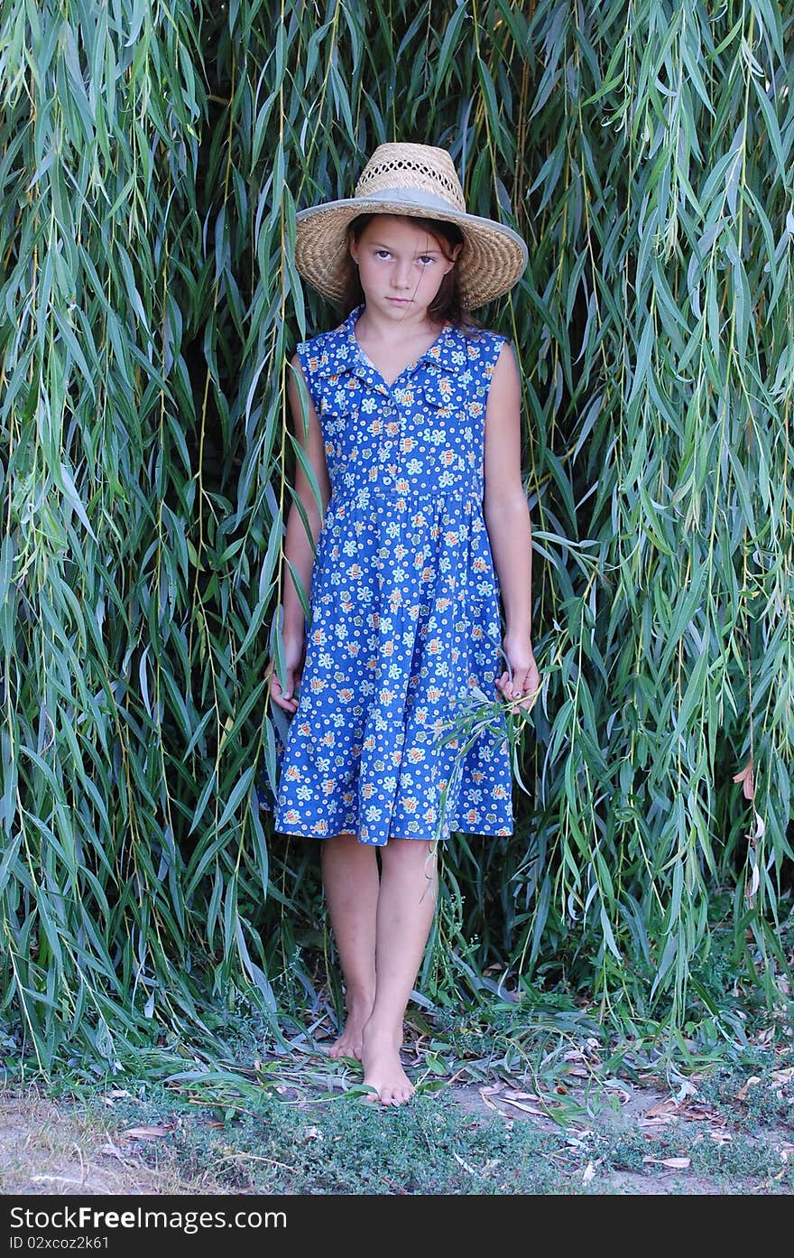 Teen girl  outdoor at summer. Near Kiev,Ukraine