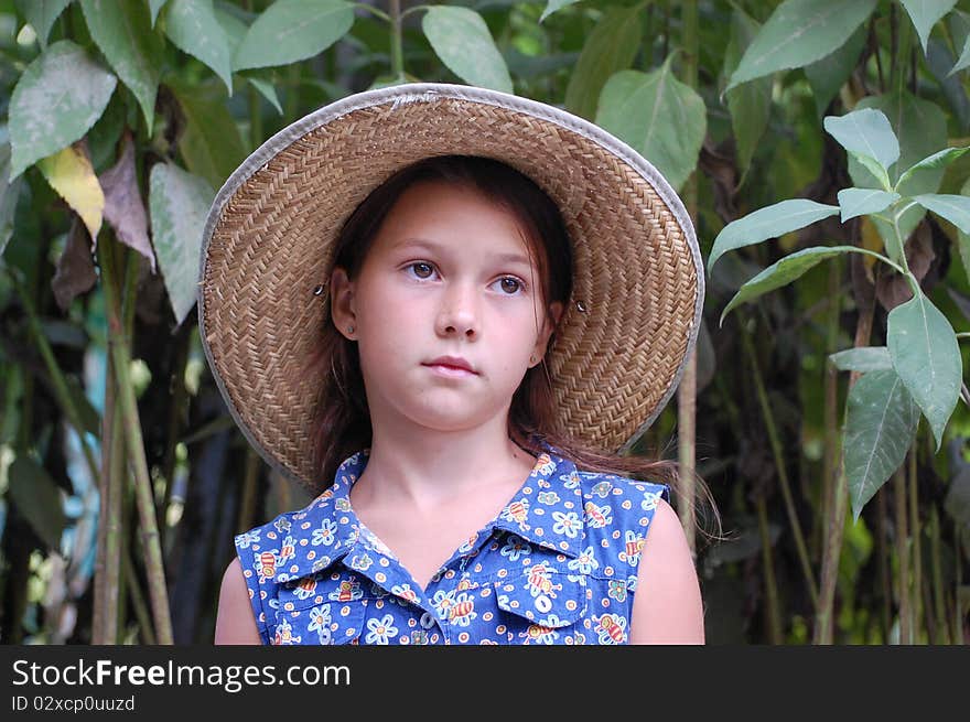 Teen girl  outdoor at summer. Near Kiev,Ukraine