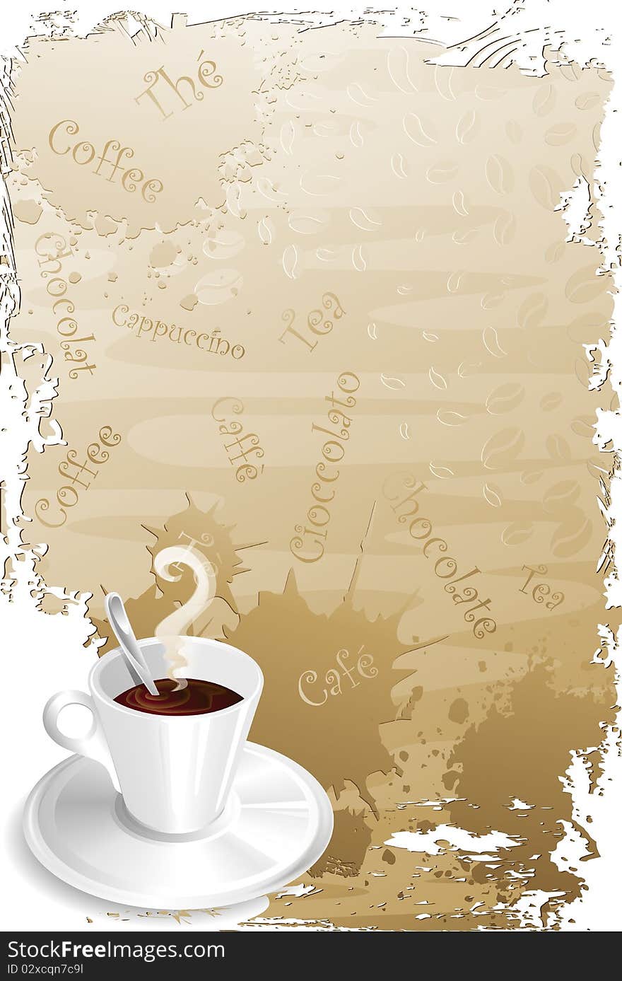 A Cup of Coffee Background. A Cup of Coffee Background