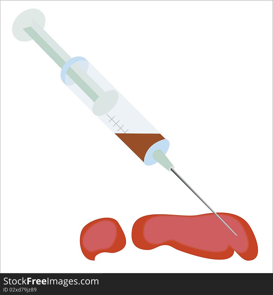 Blood in syringe