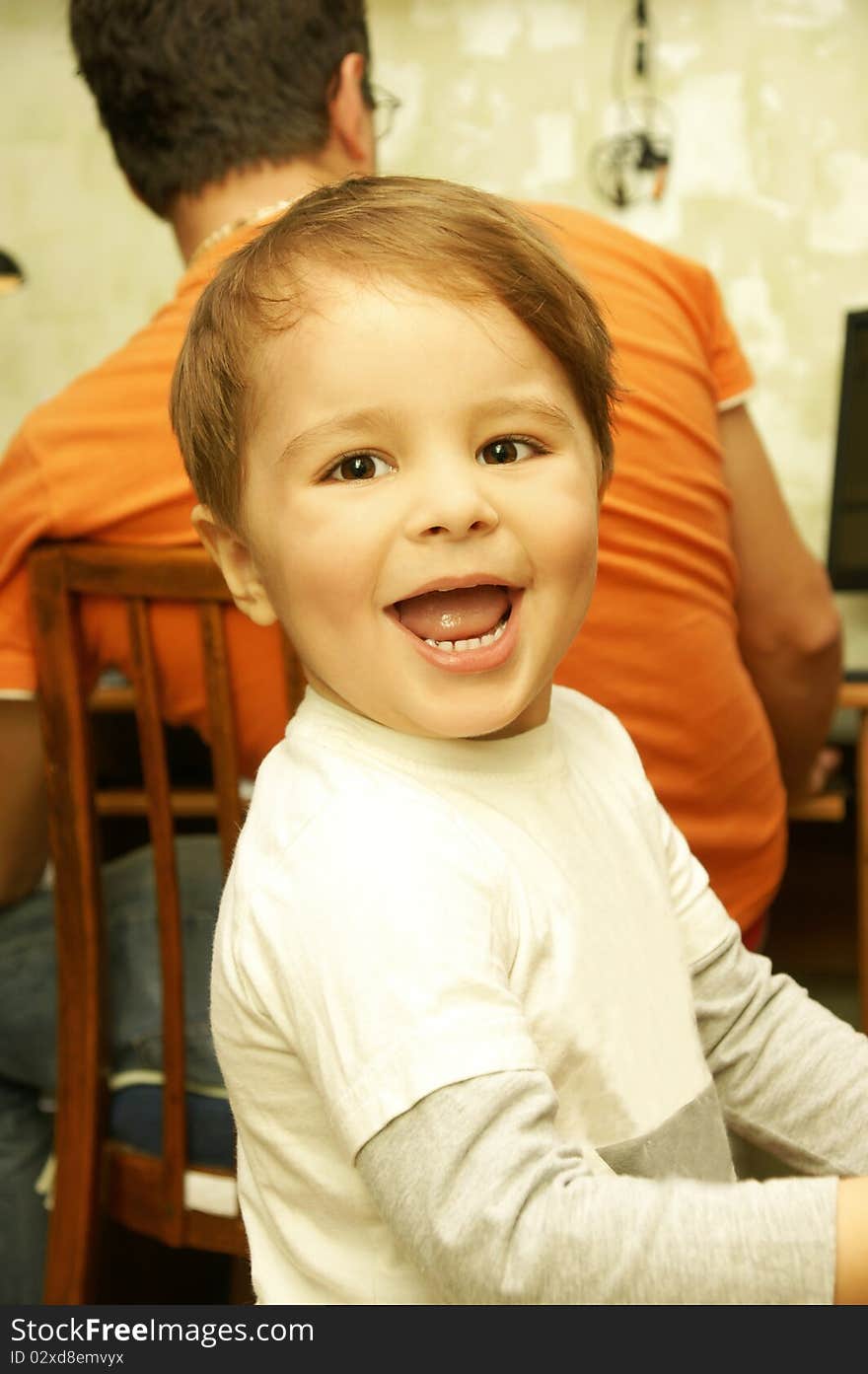 Portrait of happy joyful little boy. Portrait of happy joyful little boy