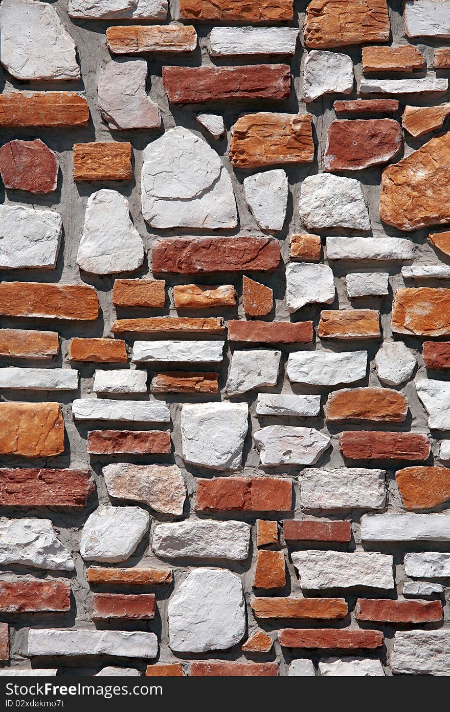 Colorful stone wall