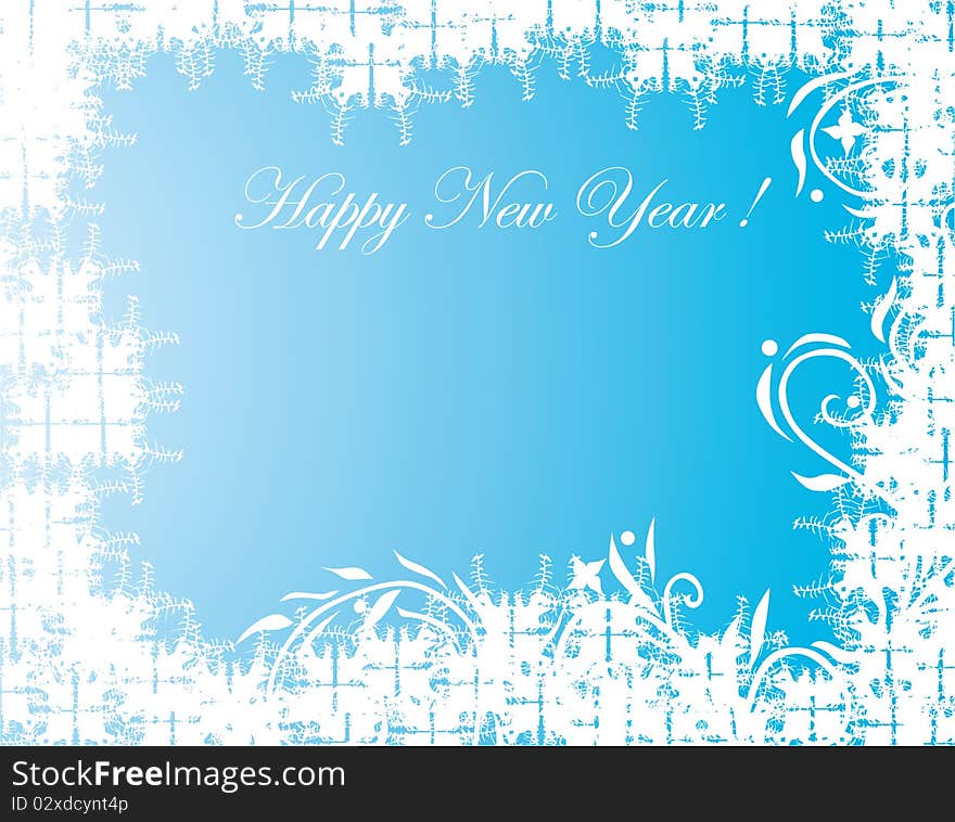 New year background with snowflakes and space for text