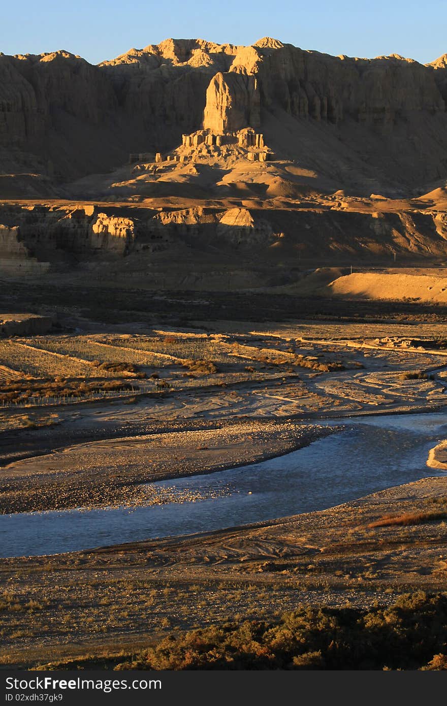 Clay forest at sunset, Zanda,Tibet,China