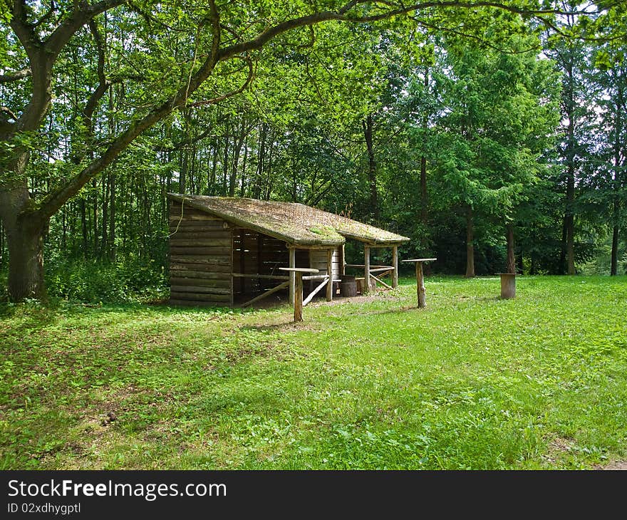 Mountain outdoors hiking winter wooden chalet cabin. Mountain outdoors hiking winter wooden chalet cabin