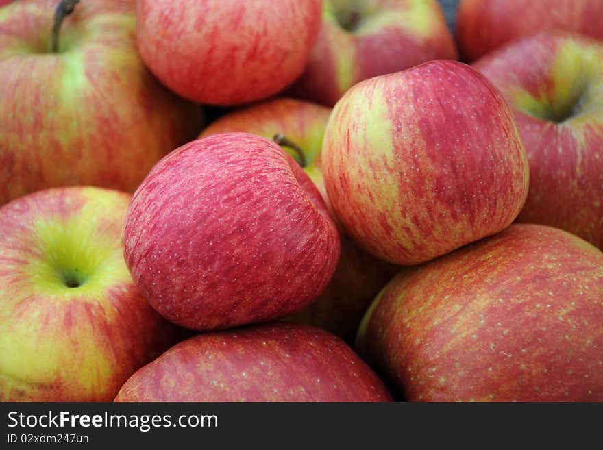 Closeup image of red apples in the grocery store. Closeup image of red apples in the grocery store