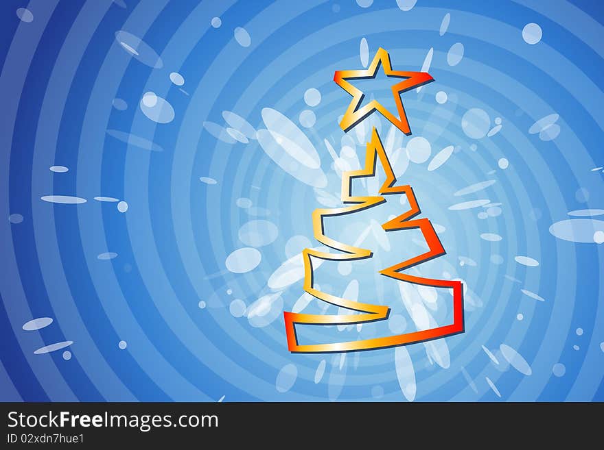 Graphic illustration of Christmas Tree