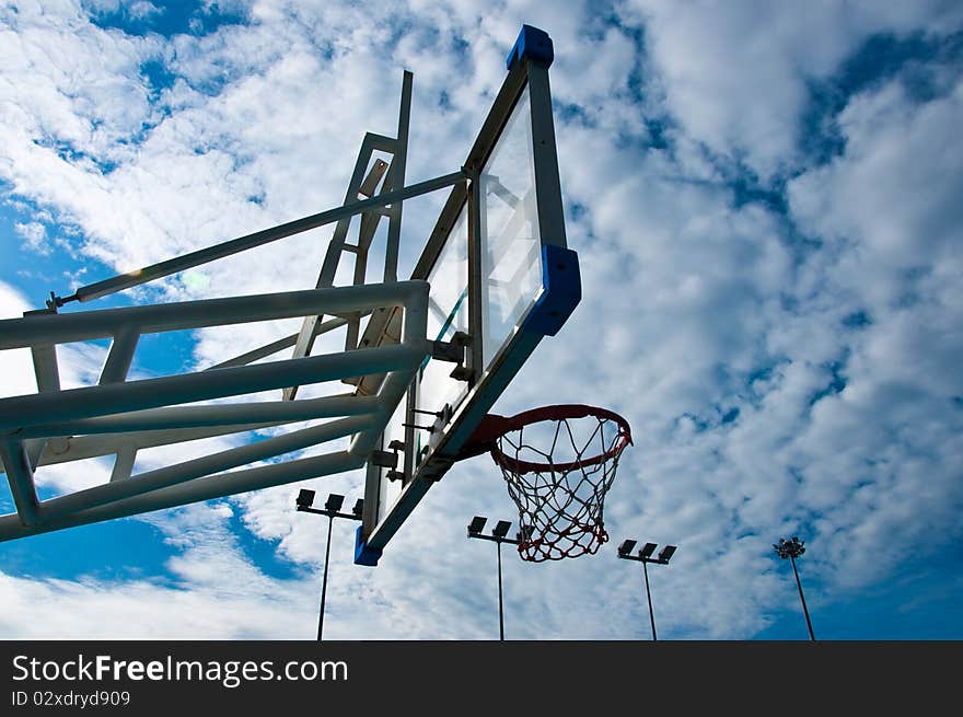 Basketball court in the park