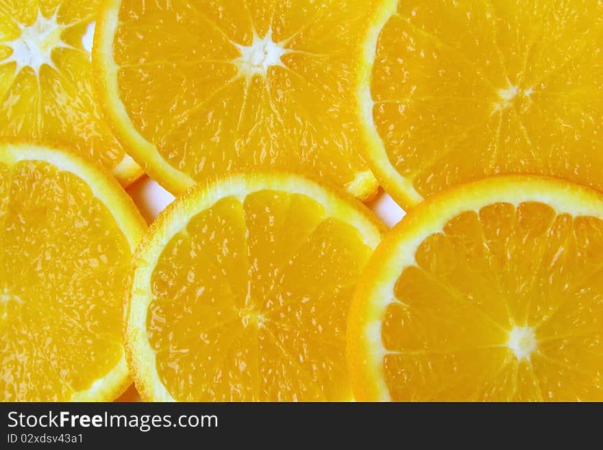 Orange Sliced Pieces Of Background