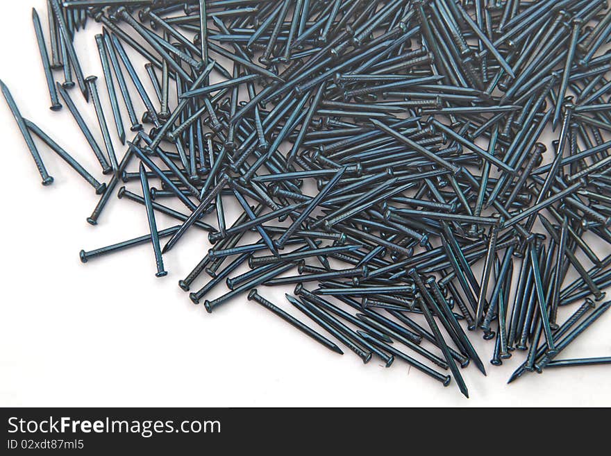 Heap of  Blue Concrete nails