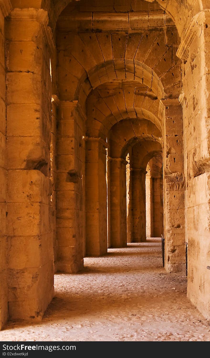 Fragments of coliseum in El Djam, Tunnisia