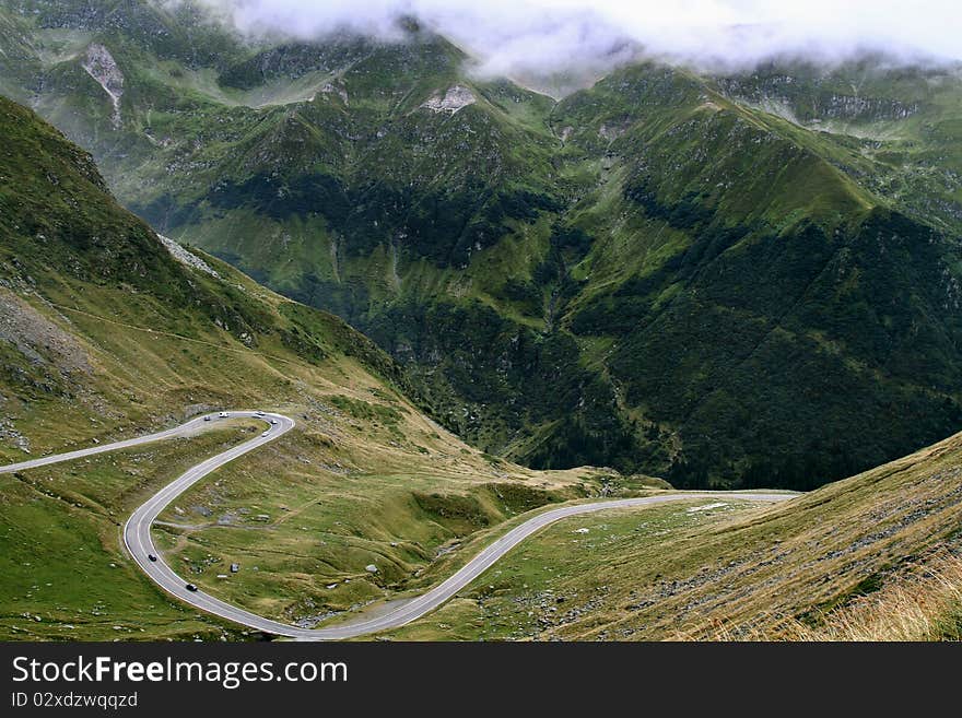 Romanian Fagaras peaks at high altitude. Romanian Fagaras peaks at high altitude