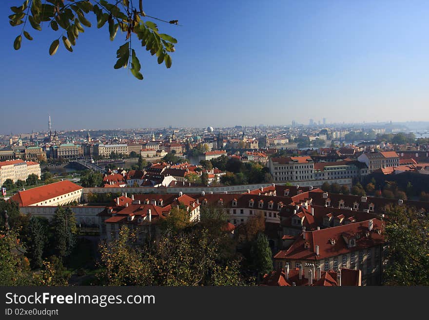 Prague view from Prague castle place. Prague view from Prague castle place.