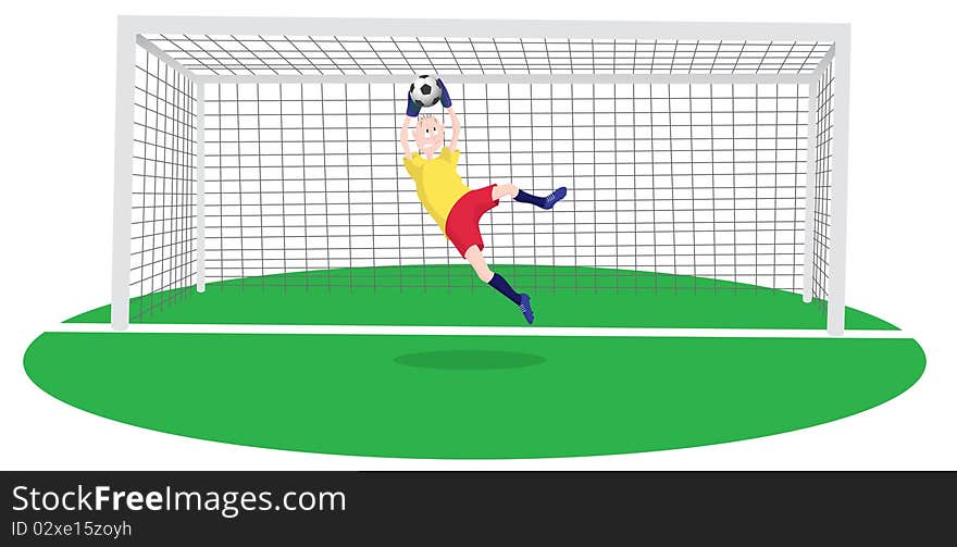 The picture shows a goalkeeper