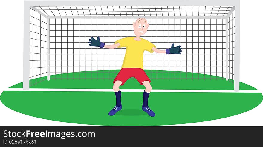 The picture shows a goalkeeper