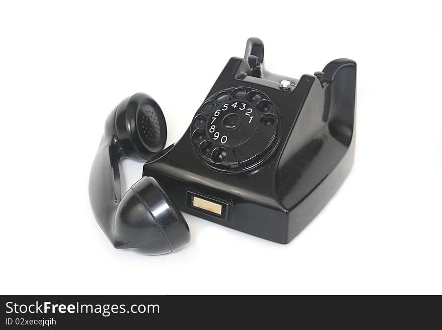 Black Telephone With Receiver Off