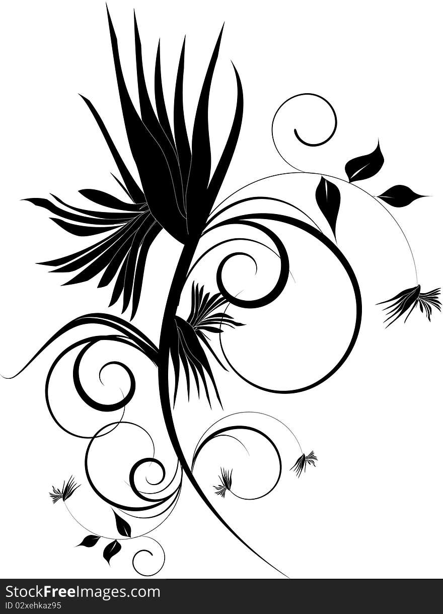 Black decorative flowers