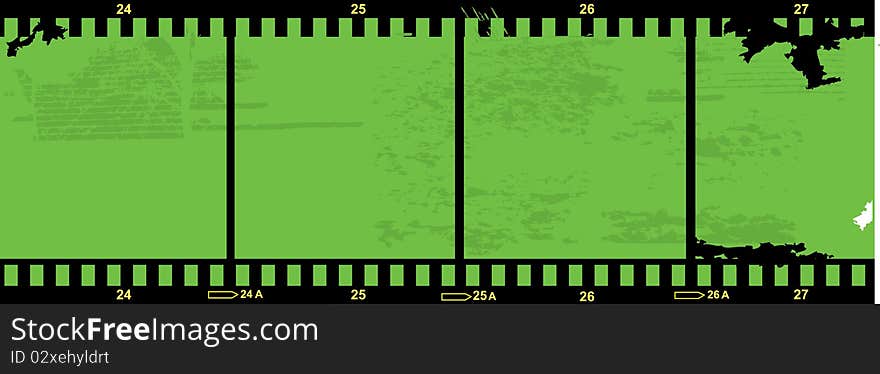 Green filmstrip with place for text