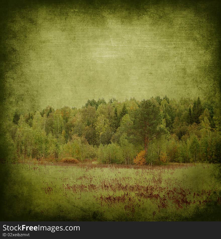 Grunge autumn background