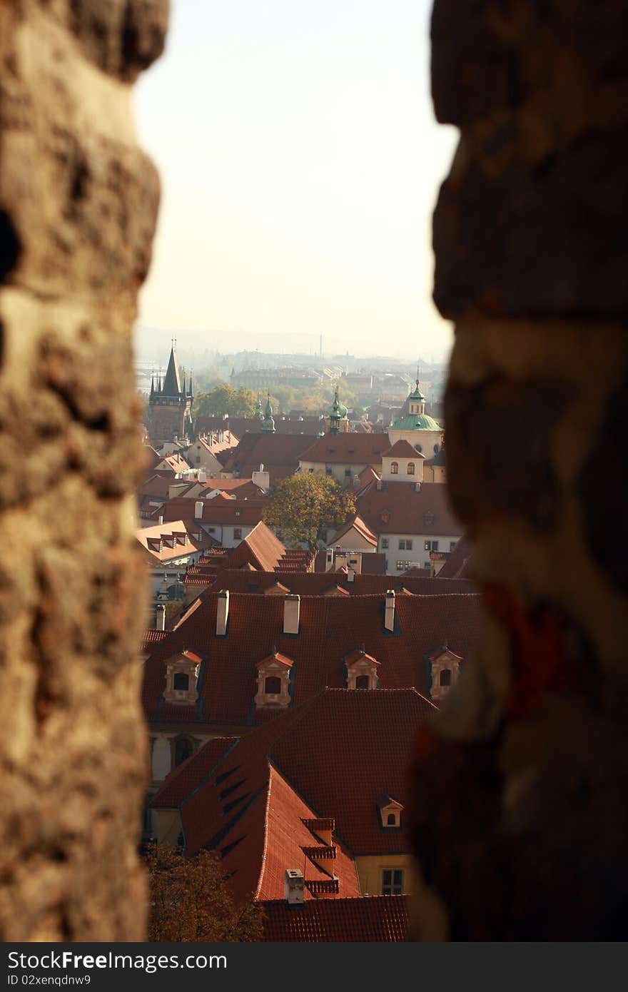 Czech Republic - autumn in Cesky Krumlov . This is an UNESCO World Heritage site. Autumn mood. Castle door wall view. Czech Republic - autumn in Cesky Krumlov . This is an UNESCO World Heritage site. Autumn mood. Castle door wall view.