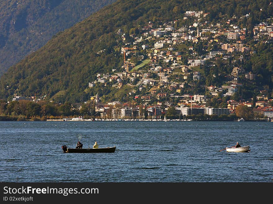 View On Lake Maggiore From Switzerland.