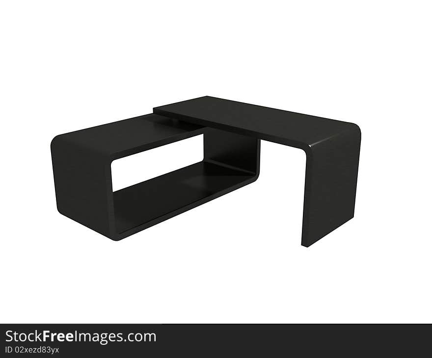 Table on the white background 3D