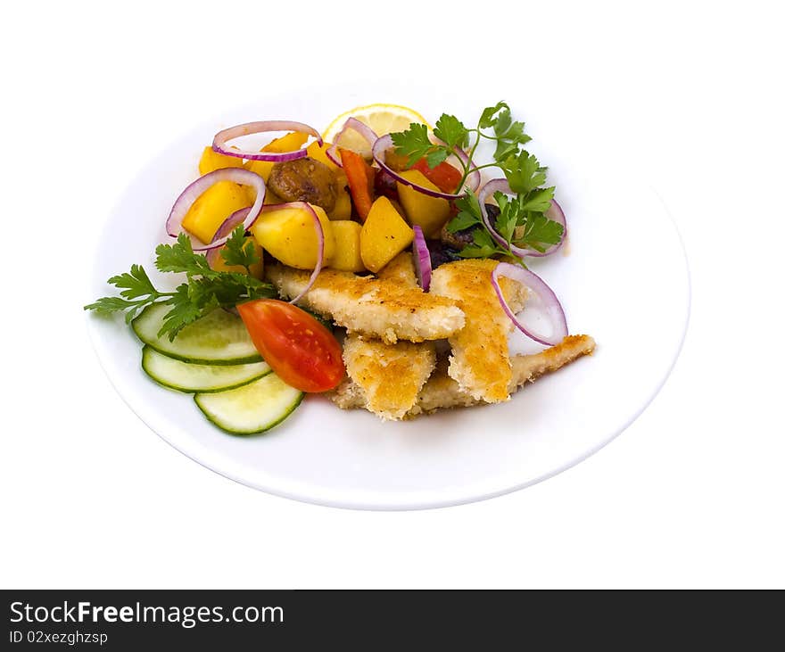 Photo of fish with vegetables