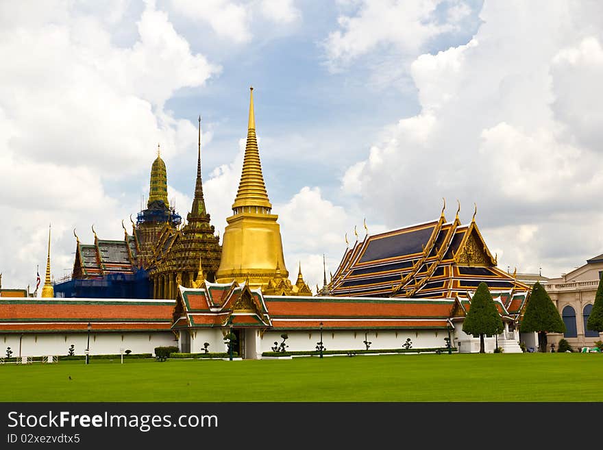 Thai temple church in grand palace