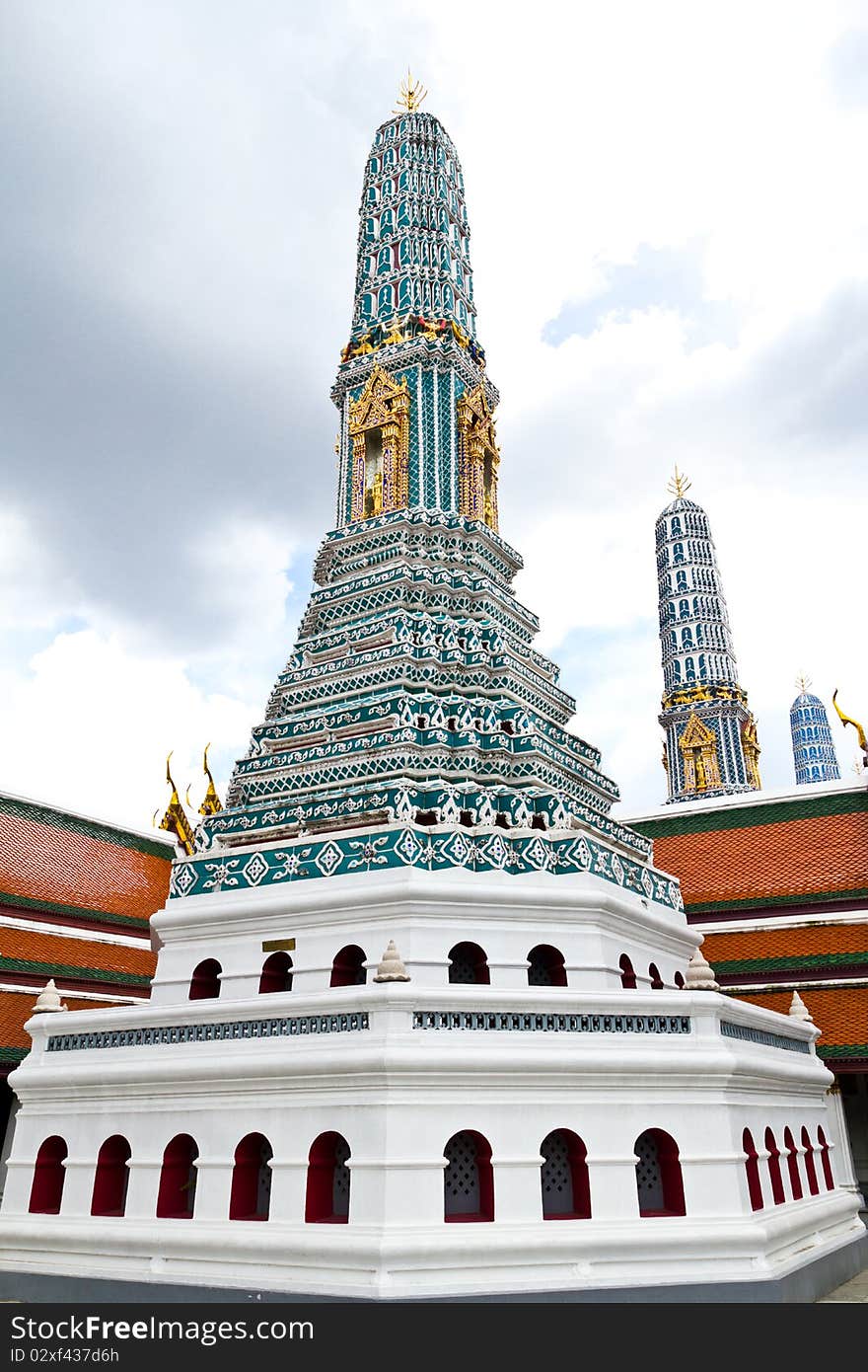 Thai style pagoda in grand palace