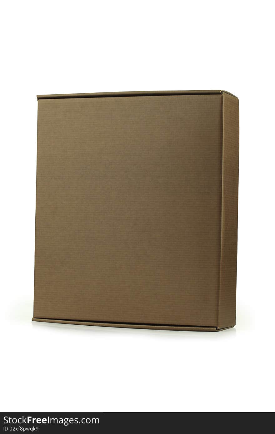 Brown Cardboard box isolated on white