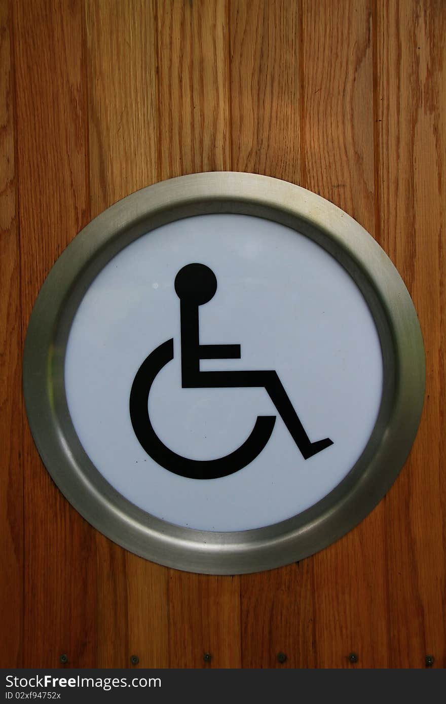 Symbol of men and woman's disabled executive toilet sign. Symbol of men and woman's disabled executive toilet sign