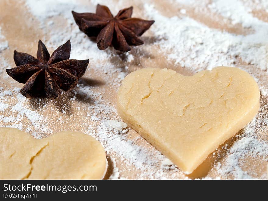 Heart Shape Gouged With Star Anise