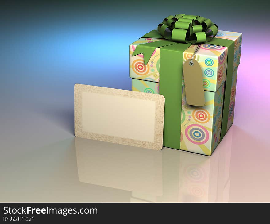 Colored gift boxes