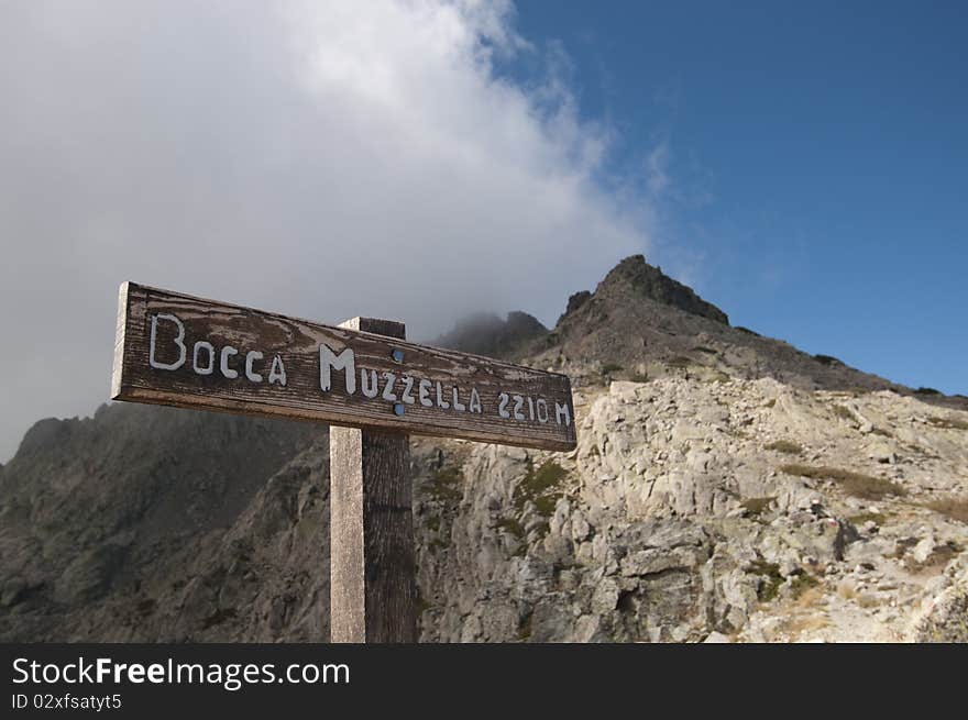 Nature around famous hiking path GR20 at Corsica.