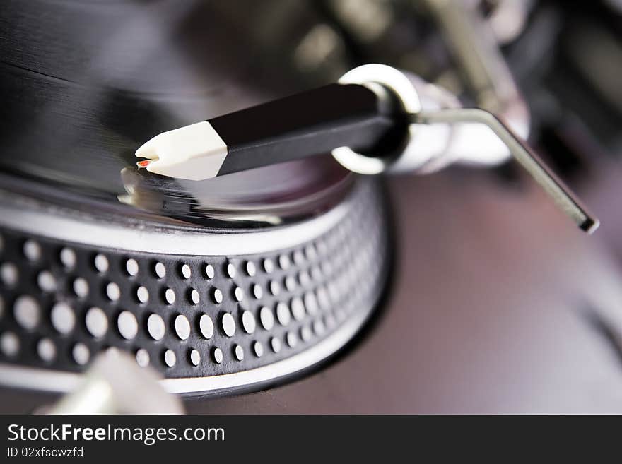 Turntable Playing Vinyl Record