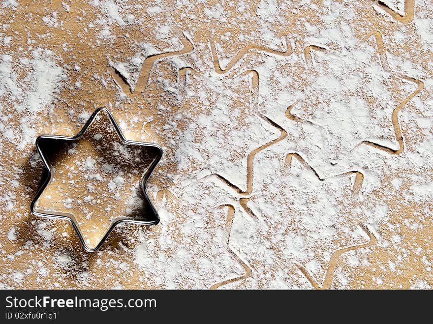 Star Shape In The Flour