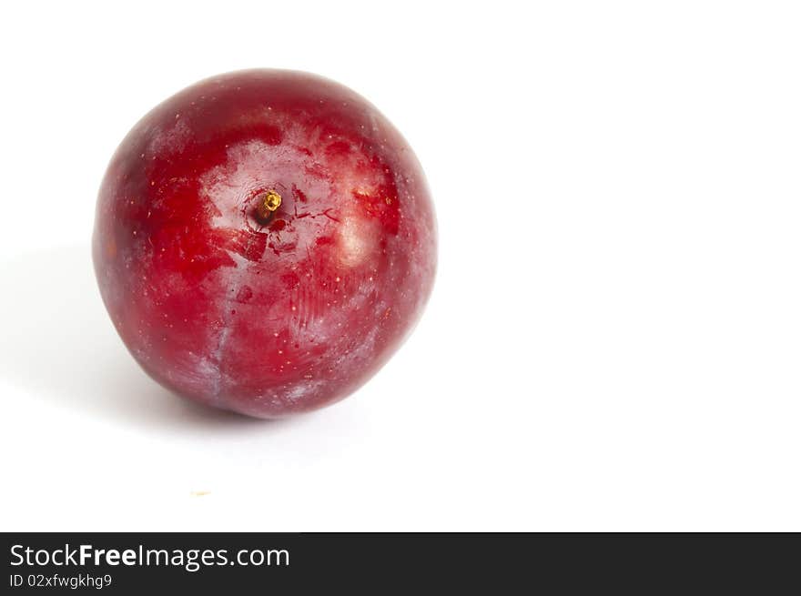 Single red plum