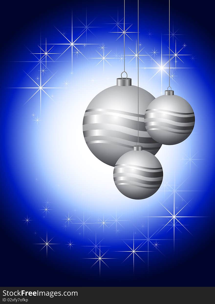 Christmas background with balls