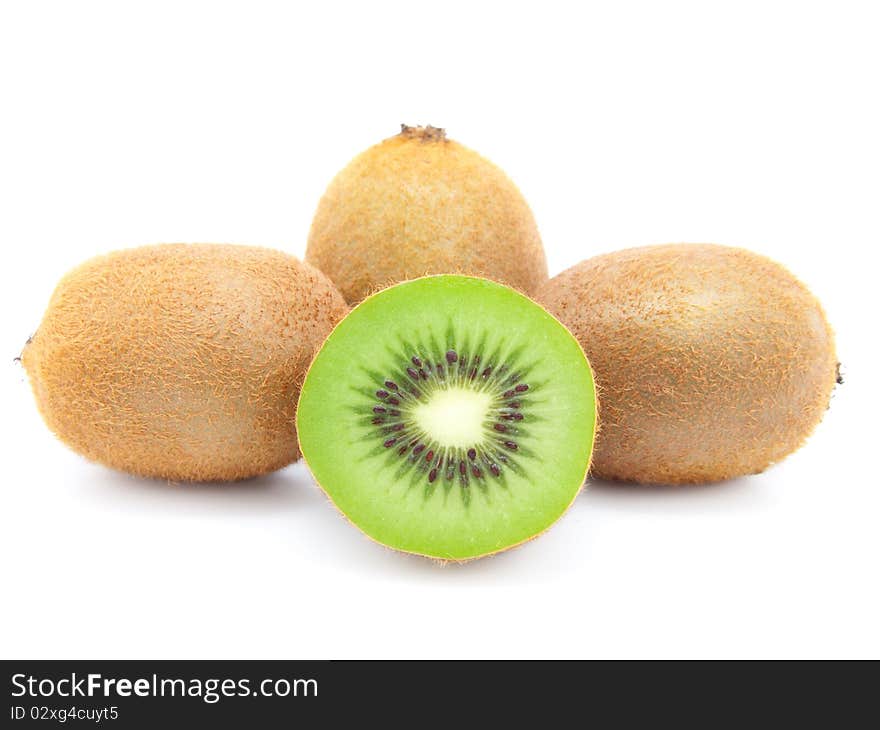 Kiwi fruit isolated on white background