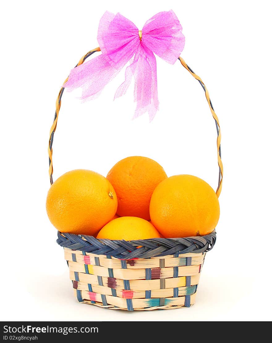 The orange basket in thanksgiving day