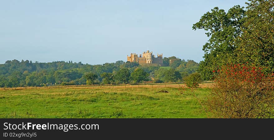 Belvoir castle and countryside in the vale of belvoir in england. Belvoir castle and countryside in the vale of belvoir in england