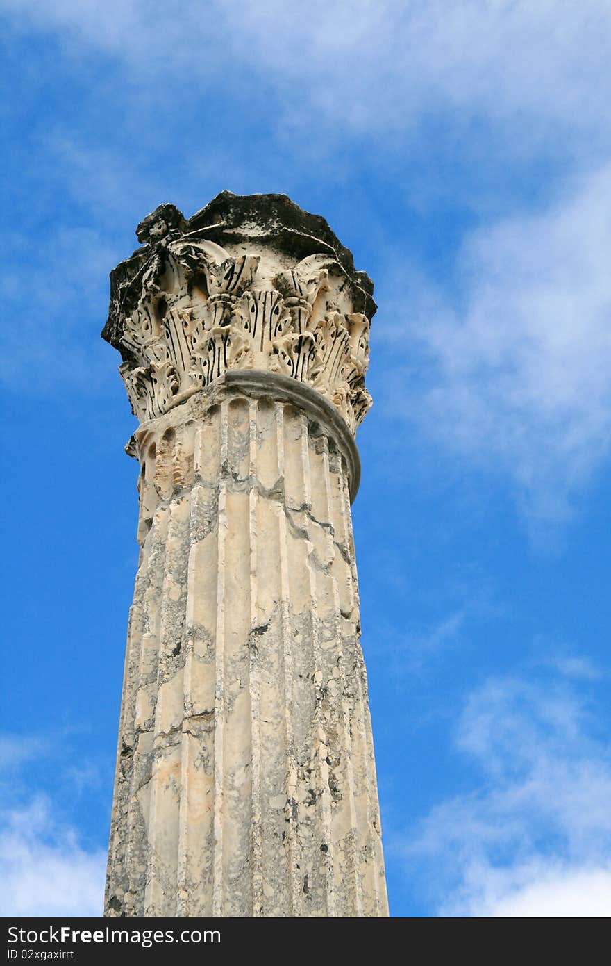 Roman column in Carthagena, Tunisia