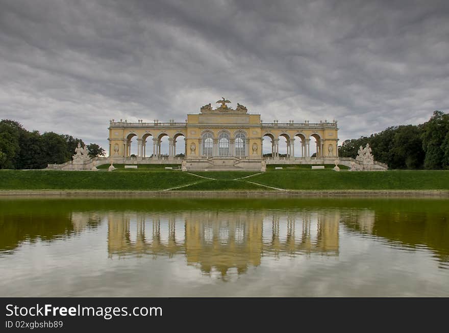 Gloriette building in Schonbrunn, Vienna, AT