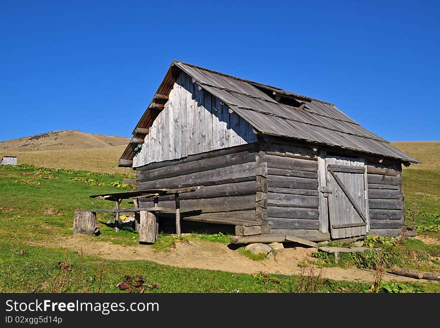 Hut Of The Shepherd On A Hillside.