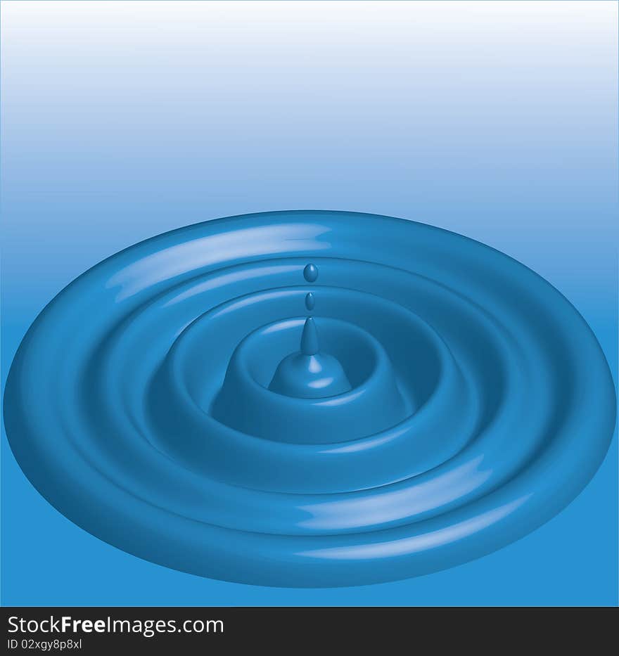 Water drop blue grey background backdrop